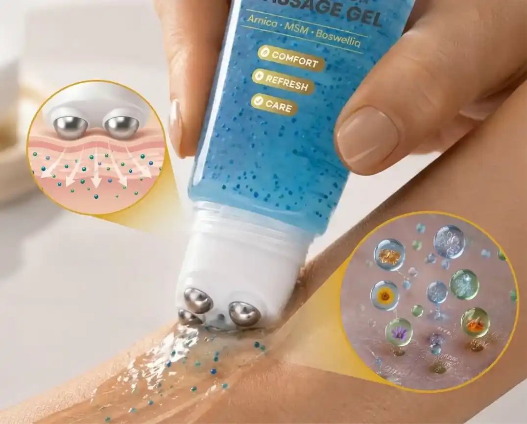 Kinzeno Magnetic Gel Roller Botanical Ingredients – Plants and Minerals for Muscle and Joint Relief